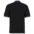 Black-White - Back - Kustom Kit Mens Polo Shirt