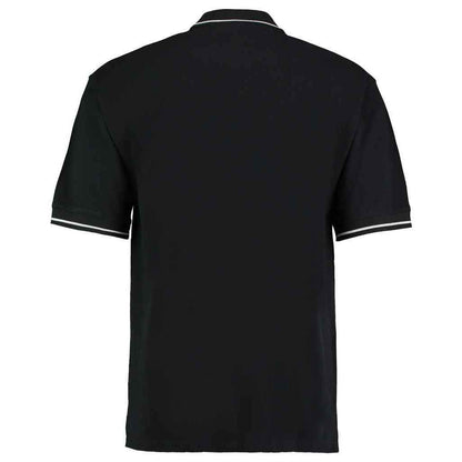 Black-White - Back - Kustom Kit Mens Polo Shirt