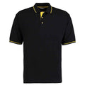 Black-Yellow - Front - Kustom Kit Mens Polo Shirt