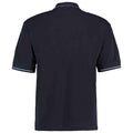 Navy-Light Blue - Back - Kustom Kit Mens Polo Shirt