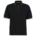 Black-Lime - Front - Kustom Kit Mens Polo Shirt