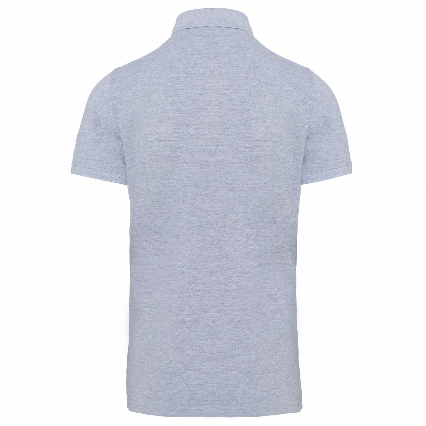 Oxford Grey - Back - Kariban Mens Piqué Stud Front Polo Shirt