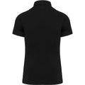 Black - Back - Kariban Mens Piqué Stud Front Polo Shirt