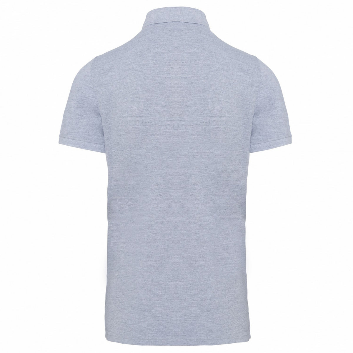 Oxford Grey - Back - Kariban Mens Piqué Stud Front Polo Shirt