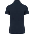Navy - Back - Kariban Mens Piqué Stud Front Polo Shirt