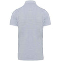 Oxford Grey - Back - Kariban Mens Piqué Stud Front Polo Shirt