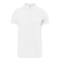 White - Front - Kariban Mens Piqué Stud Front Polo Shirt
