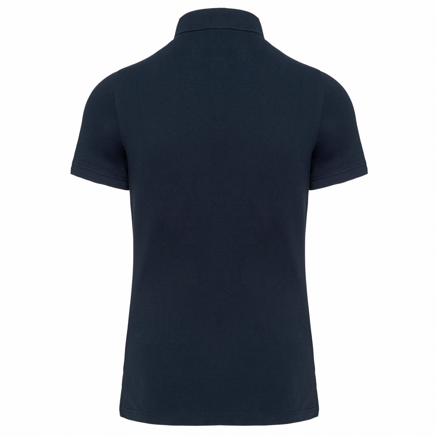 Navy - Back - Kariban Mens Piqué Stud Front Polo Shirt