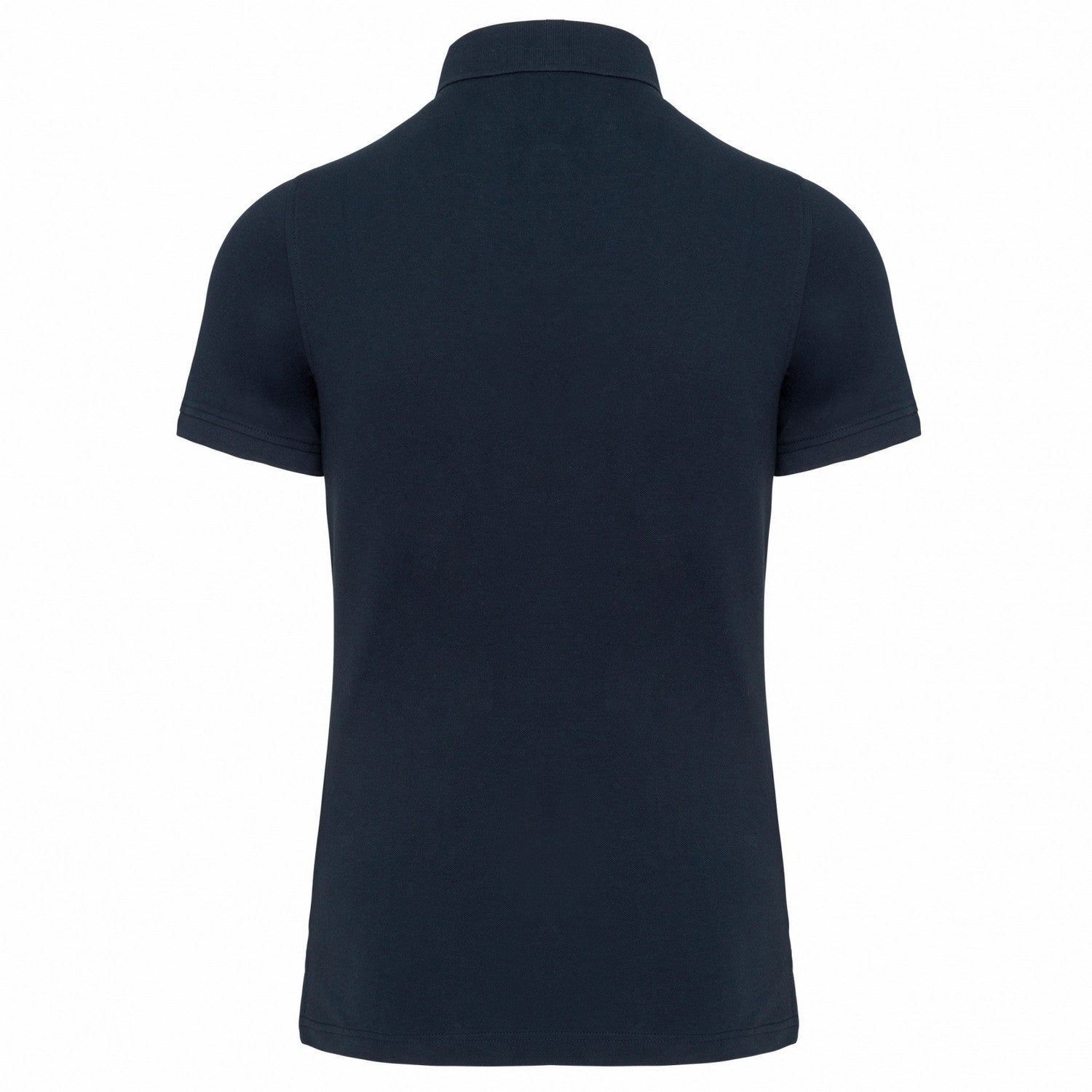Navy - Back - Kariban Mens Piqué Stud Front Polo Shirt