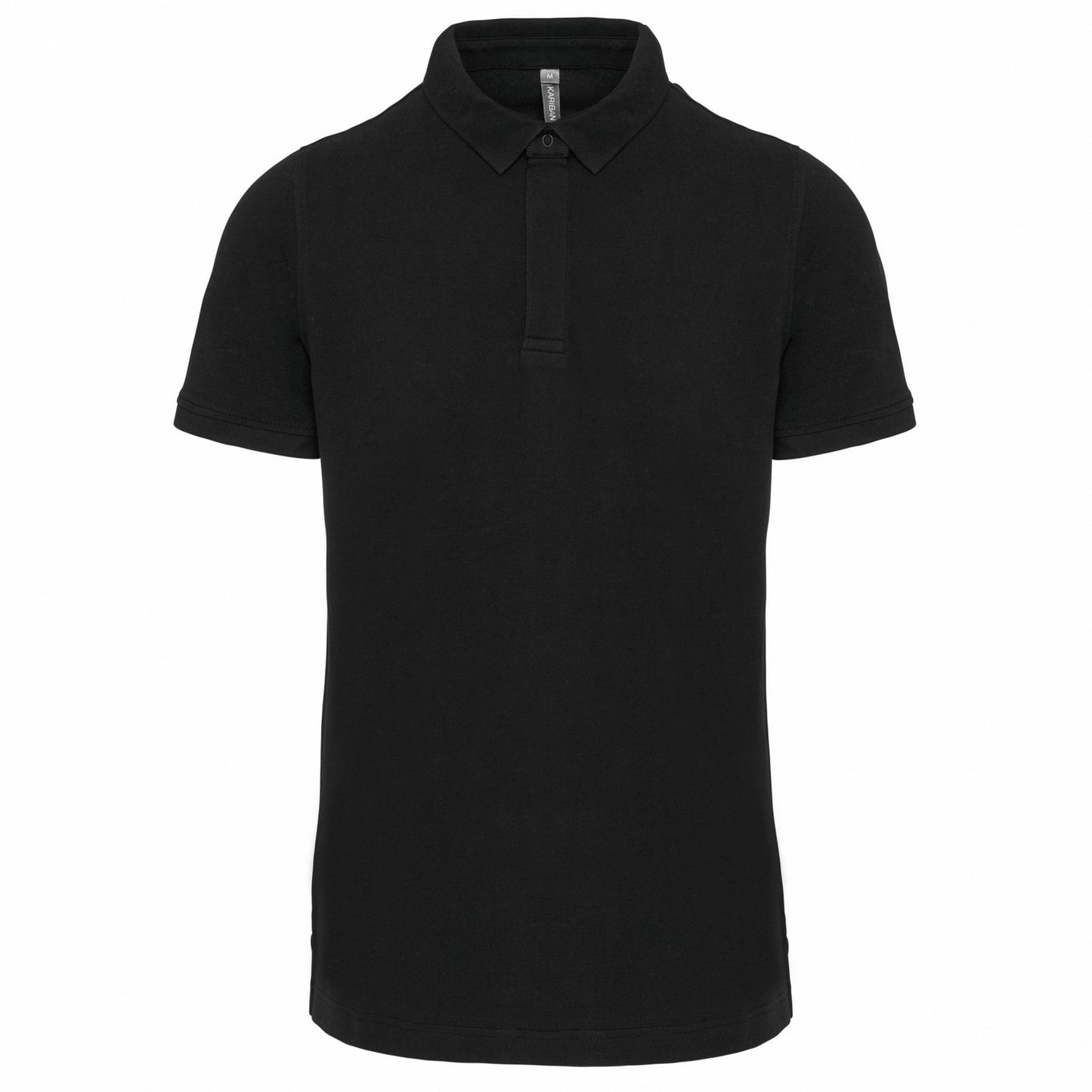 Black - Front - Kariban Mens Piqué Stud Front Polo Shirt