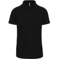 Black - Front - Kariban Mens Piqué Stud Front Polo Shirt