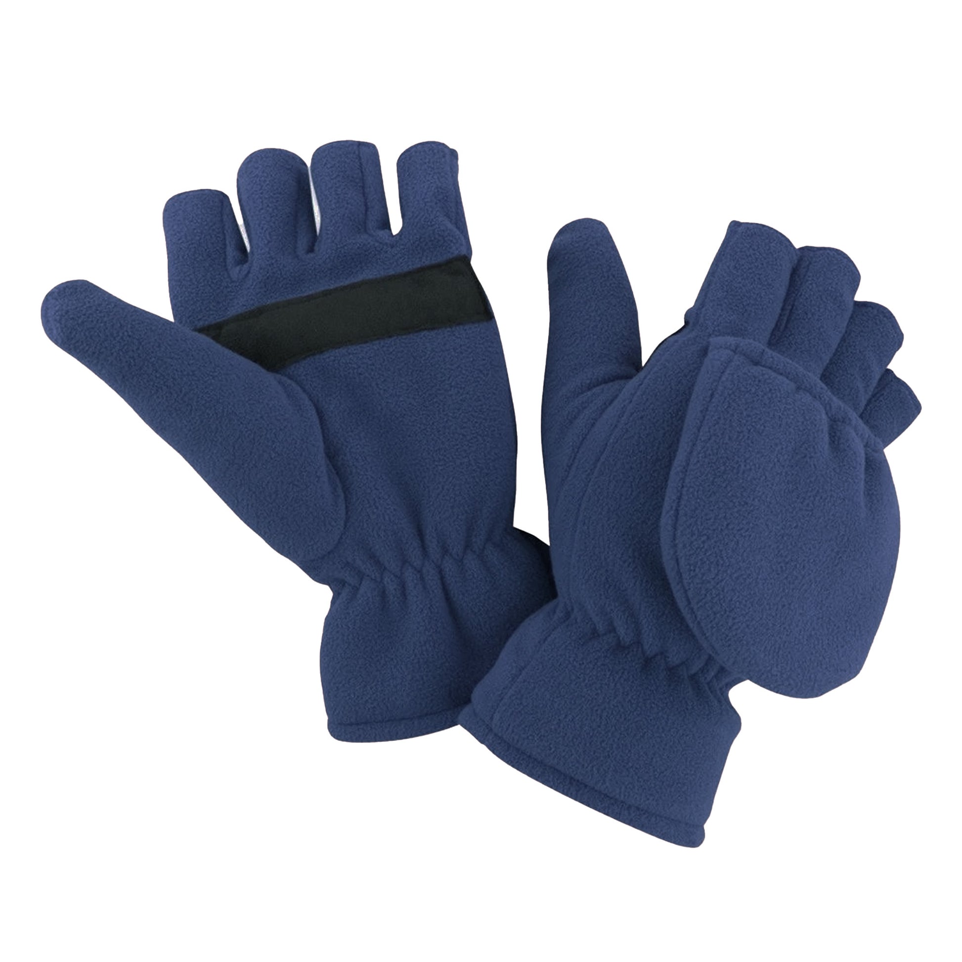 Navy - Back - Result Unisex Adult Fingerless Gloves