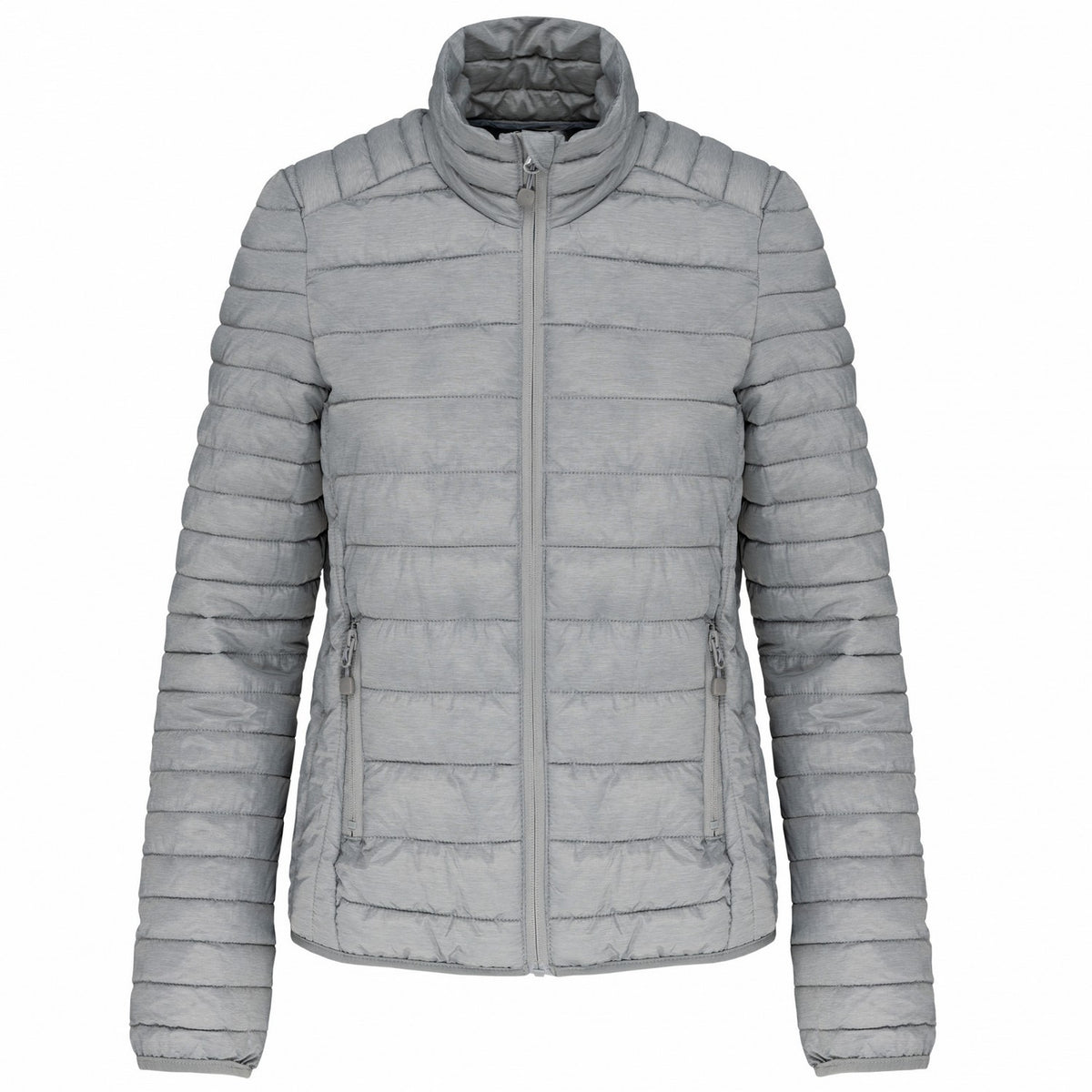 Silver Marl - Front - Kariban Womens-Ladies Lightweight Padded Jacket