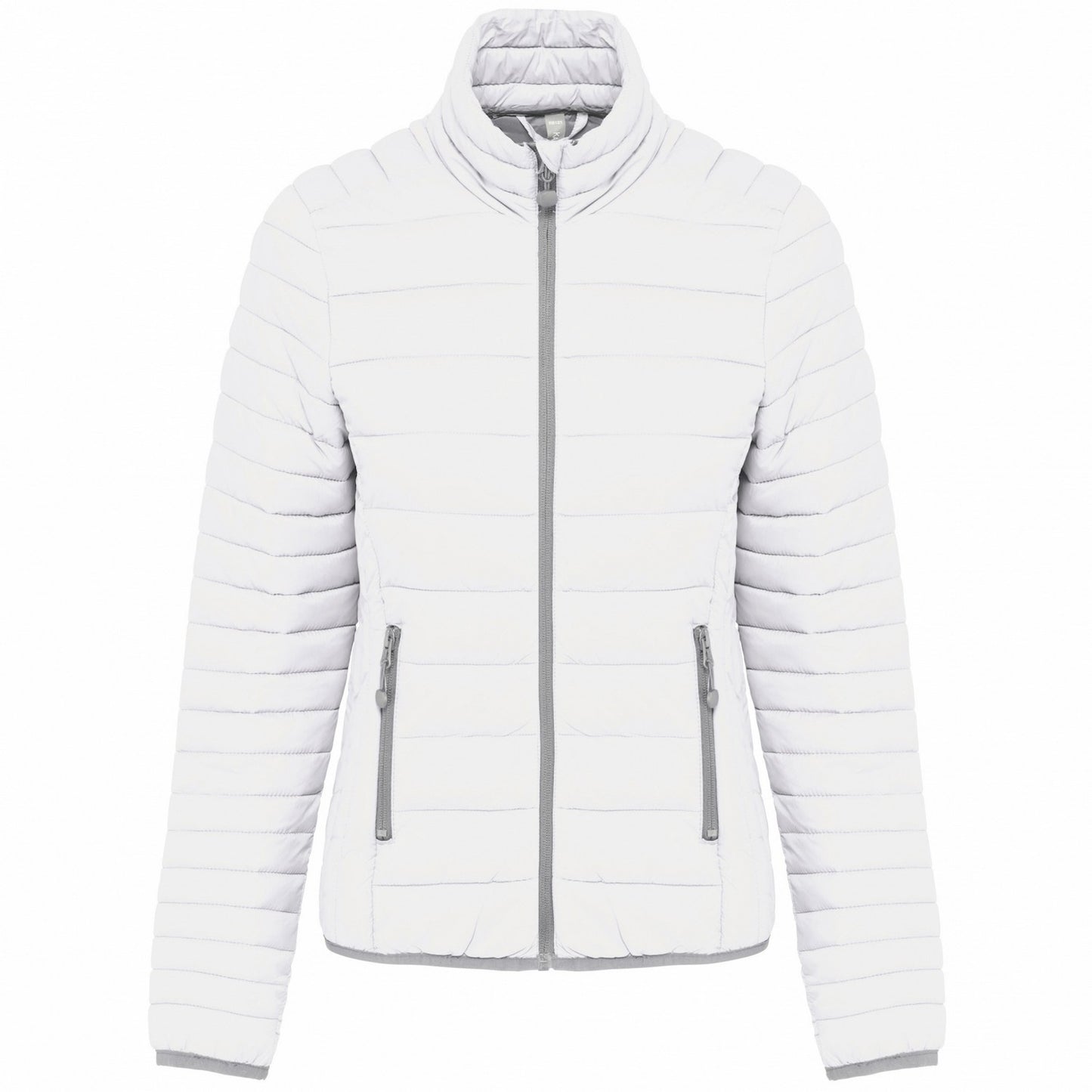 White - Front - Kariban Womens-Ladies Lightweight Padded Jacket