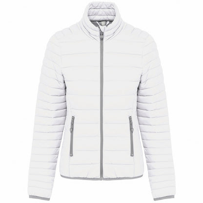 White - Front - Kariban Womens-Ladies Lightweight Padded Jacket