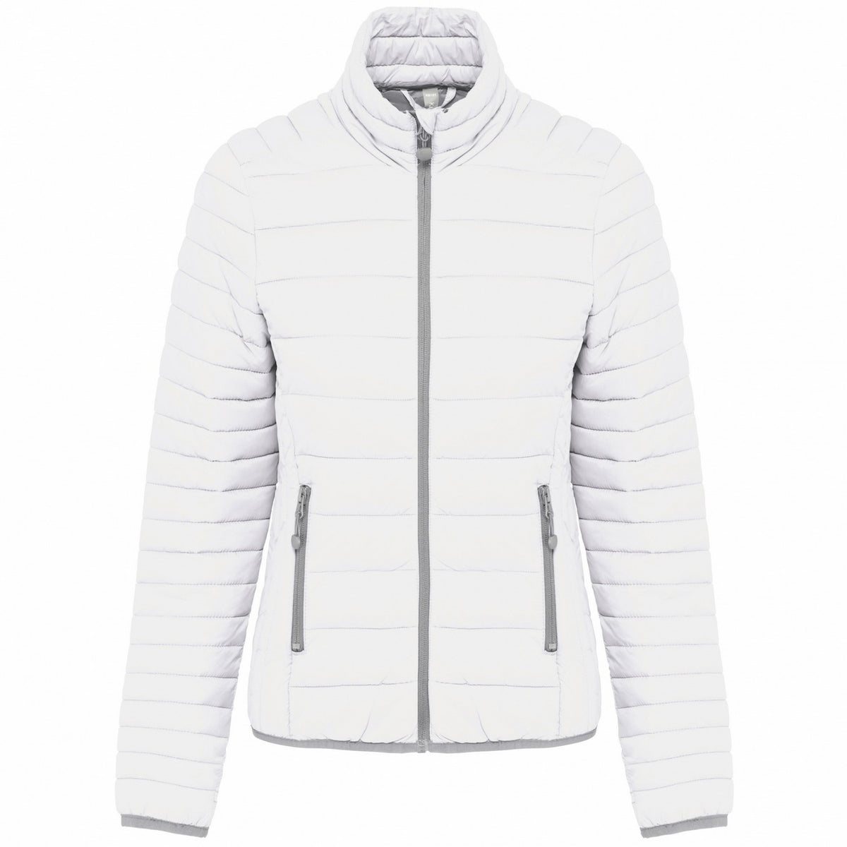 White - Front - Kariban Womens-Ladies Lightweight Padded Jacket