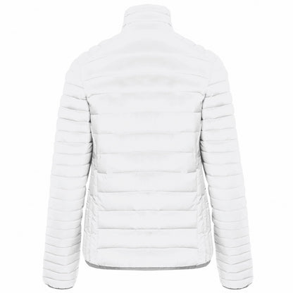 White - Back - Kariban Womens-Ladies Lightweight Padded Jacket