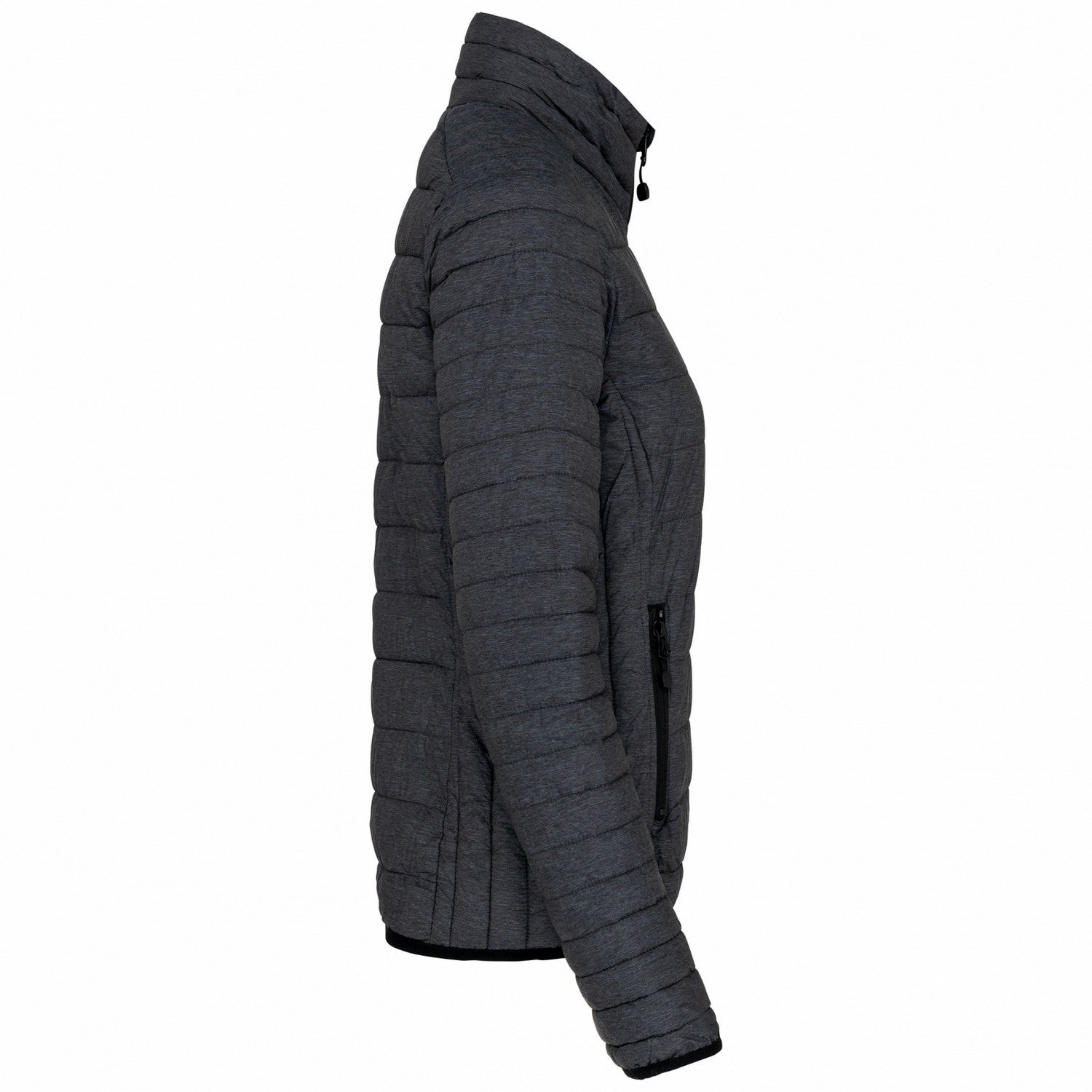 Dark Grey Marl - Side - Kariban Womens-Ladies Lightweight Padded Jacket