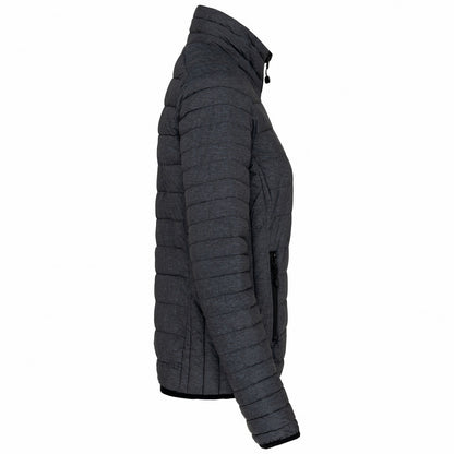 Dark Grey Marl - Side - Kariban Womens-Ladies Lightweight Padded Jacket