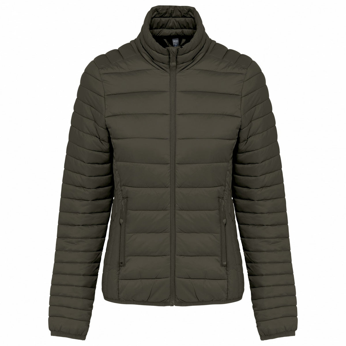 Dark Khaki - Front - Kariban Womens-Ladies Lightweight Padded Jacket