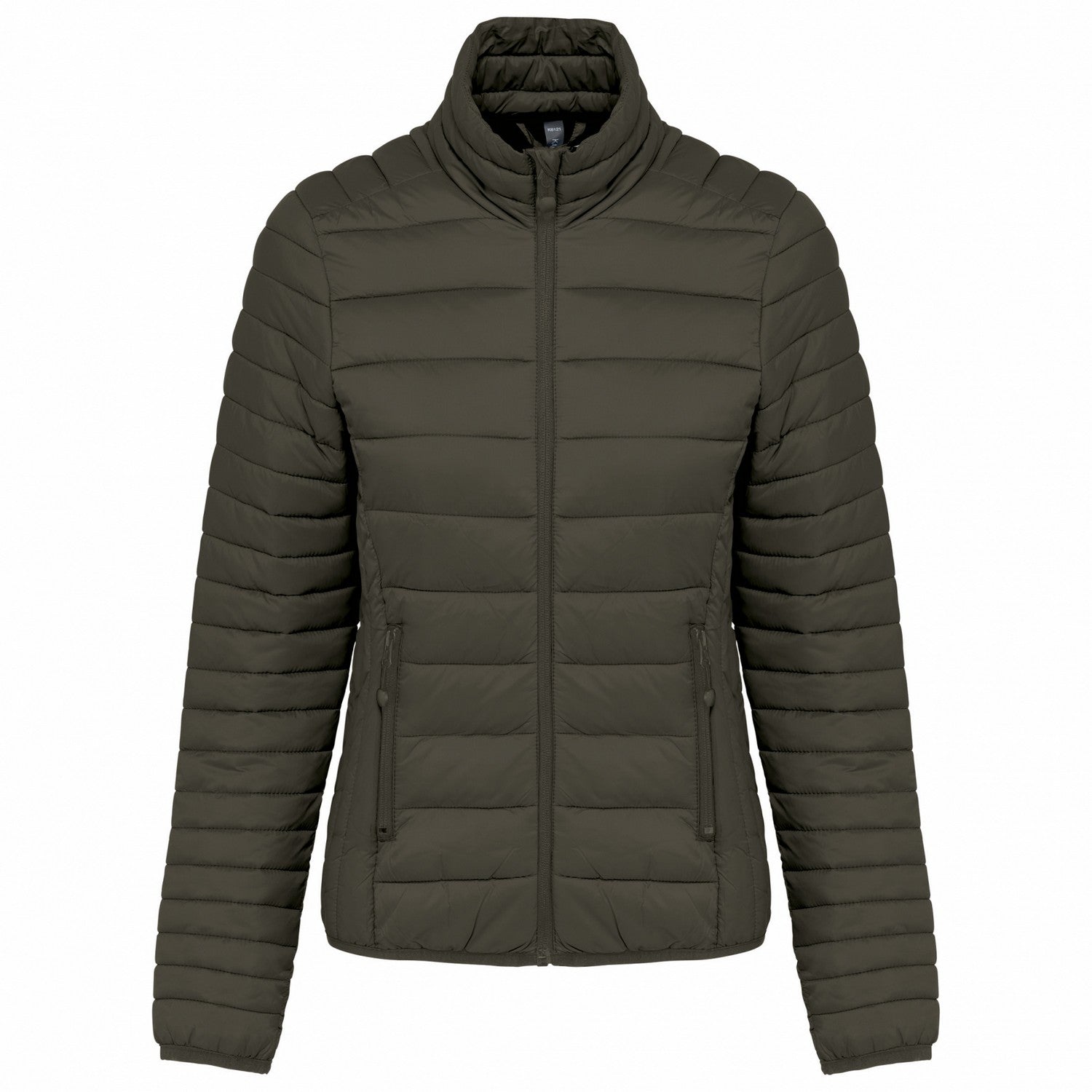 Dark Khaki - Front - Kariban Womens-Ladies Lightweight Padded Jacket