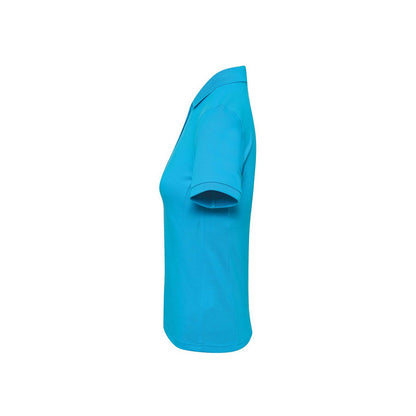 Turquoise - Side - Premier Womens-Ladies Coolchecker Plus Polo Shirt