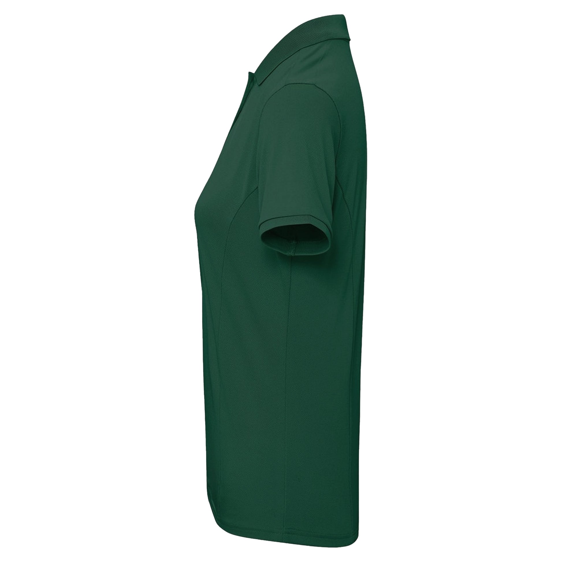 Bottle Green - Side - Premier Womens-Ladies Coolchecker Plus Polo Shirt