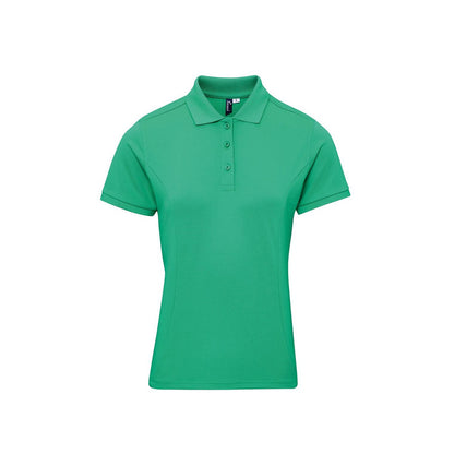 Kelly Green - Front - Premier Womens-Ladies Coolchecker Plus Polo Shirt