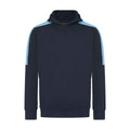 Navy-Sky Blue - Front - Finden & Hales Unisex Adult Team Hoodie