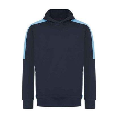 Navy-Sky Blue - Front - Finden & Hales Unisex Adult Team Hoodie