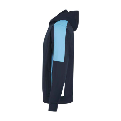 Navy-Sky Blue - Side - Finden & Hales Unisex Adult Team Hoodie