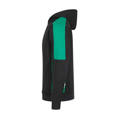 Black-Emerald - Side - Finden & Hales Unisex Adult Team Hoodie