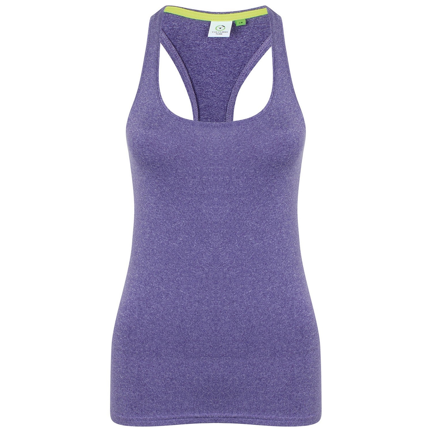 Purple Marl - Front - Tombo Womens-Ladies Racerback Tank Top