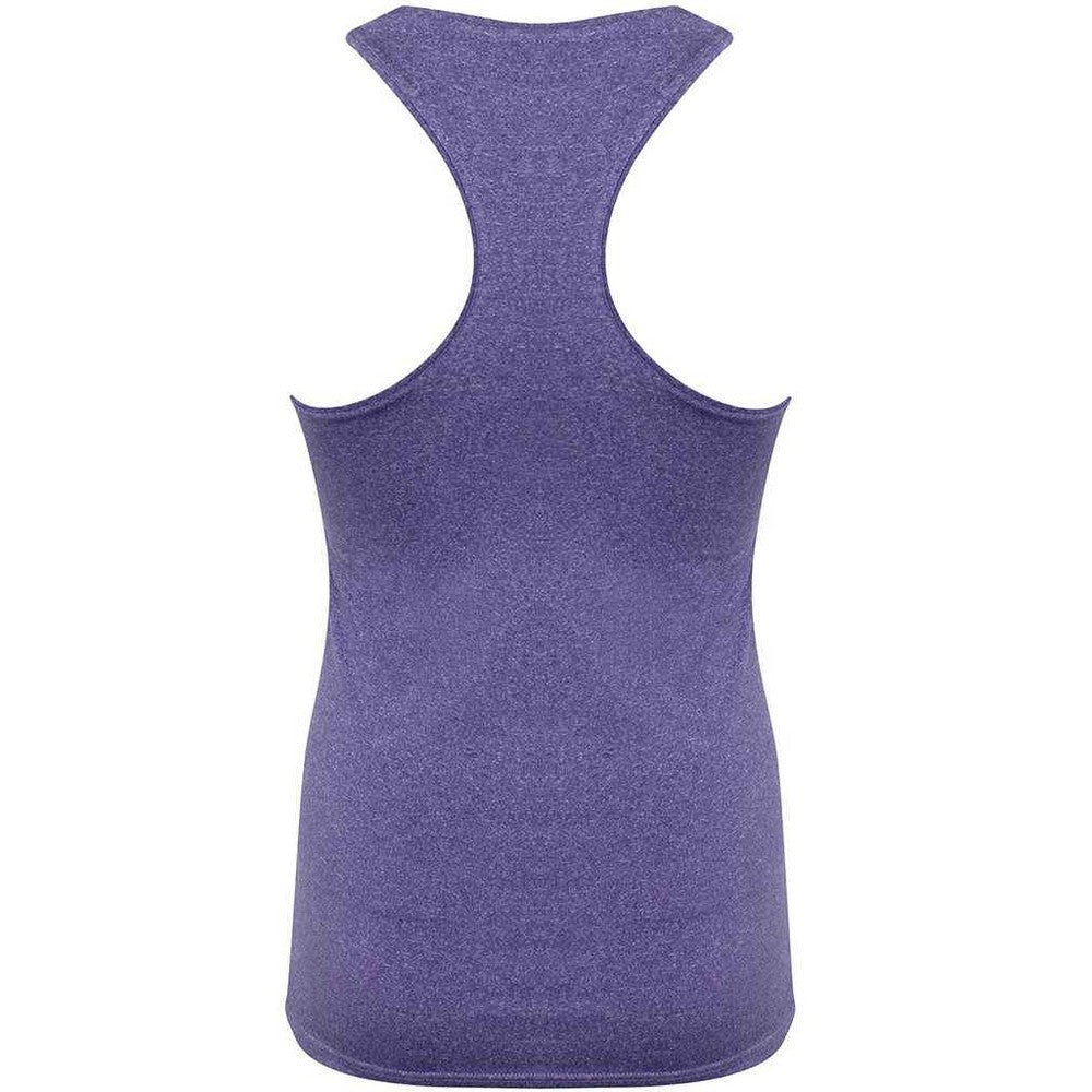Purple Marl - Back - Tombo Womens-Ladies Racerback Tank Top