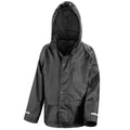 Black - Back - Result Core Childrens-Kids Waterproof Rain Suit Set