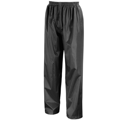 Black - Side - Result Core Childrens-Kids Waterproof Rain Suit Set