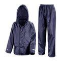 Navy - Front - Result Core Childrens-Kids Waterproof Rain Suit Set