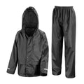 Black - Front - Result Core Childrens-Kids Waterproof Rain Suit Set