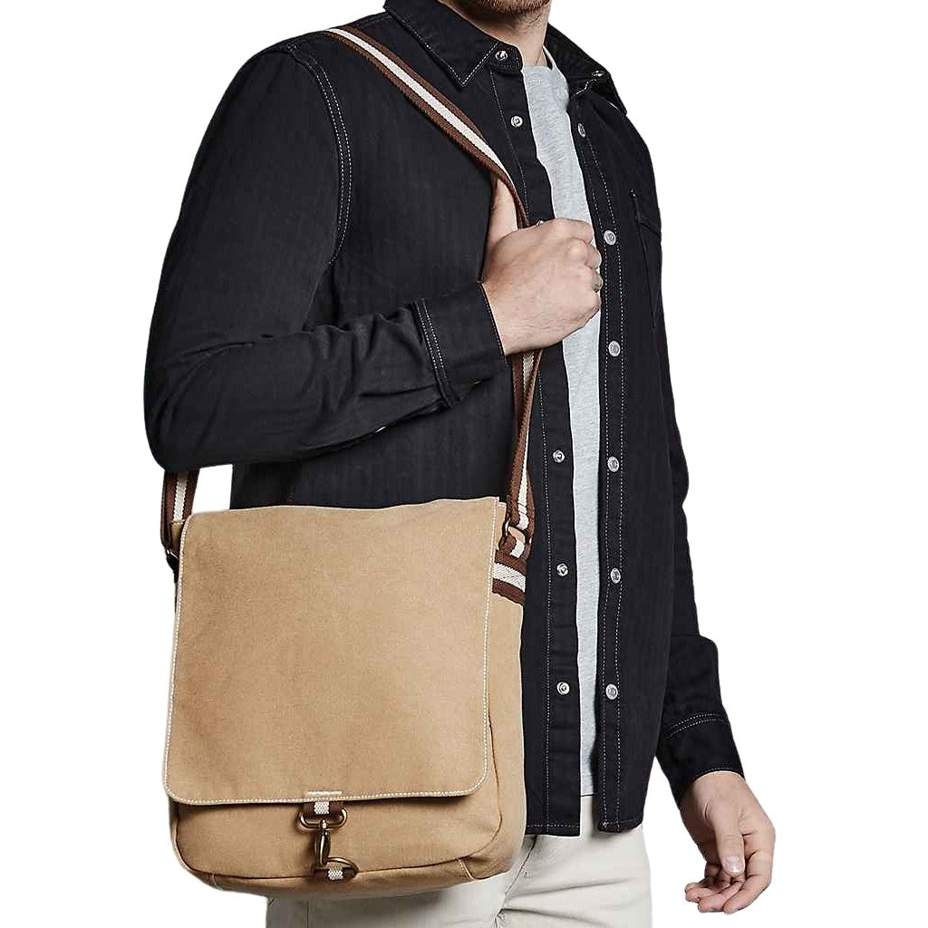 Sahara - Side - Quadra Vintage Canvas Messenger Bag
