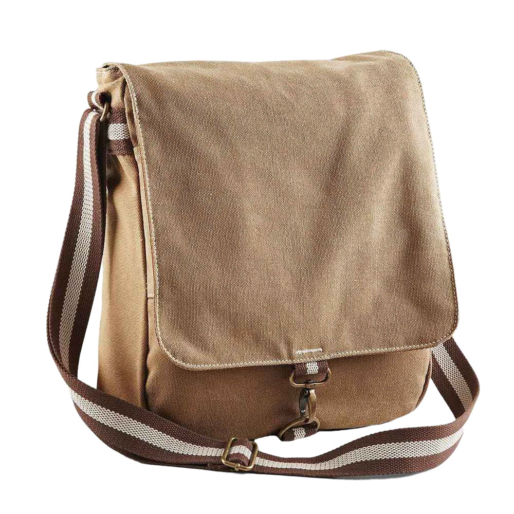 Sahara - Front - Quadra Vintage Canvas Messenger Bag