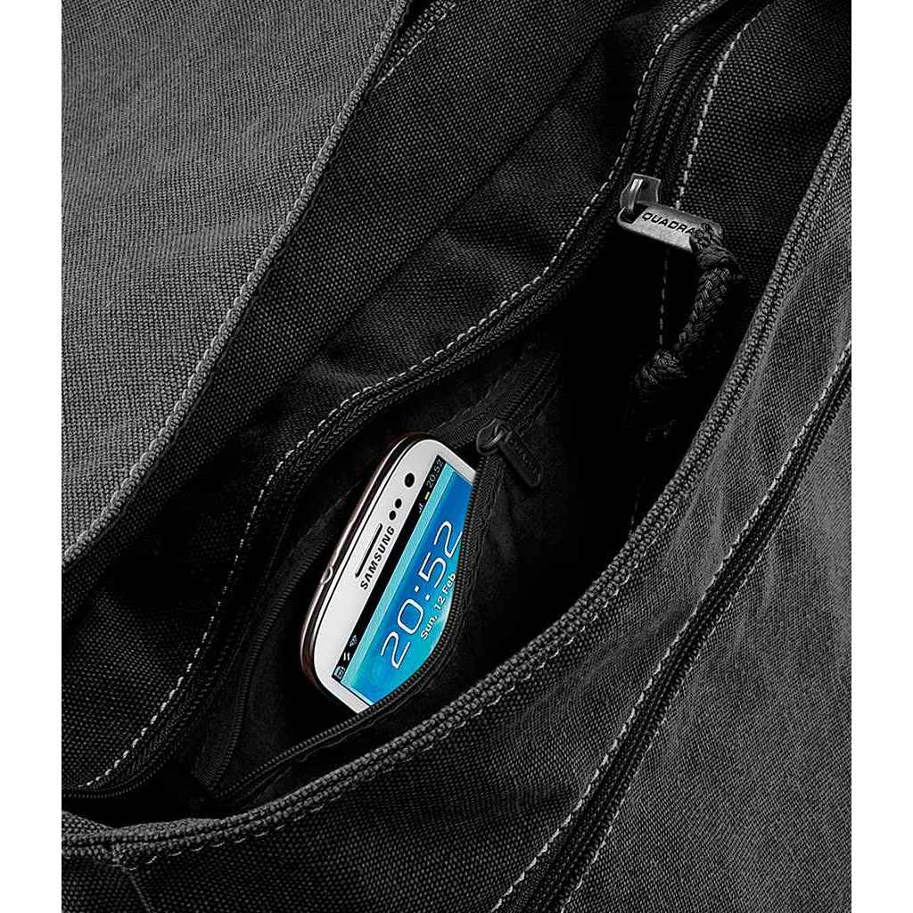 Vintage Black - Side - Quadra Vintage Messenger Bag