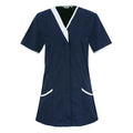 Navy-White - Front - Premier Womens-Ladies Daisy Healthcare Tunic