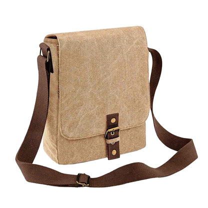 Sahara - Front - Quadra Contrast Detail Canvas Messenger Bag