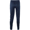 Navy - Back - Tombo Mens Slim Leg Training Jogging Bottoms