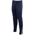 Navy - Side - Tombo Mens Slim Leg Training Jogging Bottoms