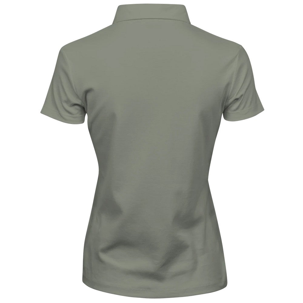 Sage - Back - Tee Jays Womens-Ladies Pima Cotton Interlock Stitching Polo Shirt