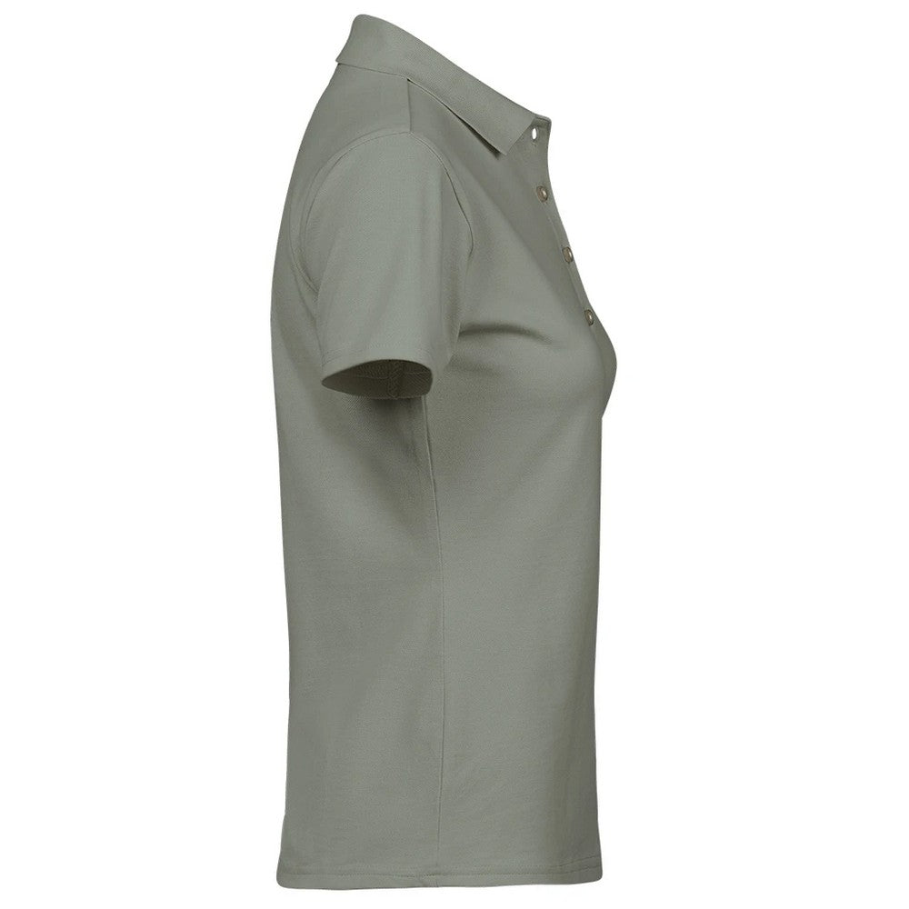 Sage - Side - Tee Jays Womens-Ladies Pima Cotton Interlock Stitching Polo Shirt