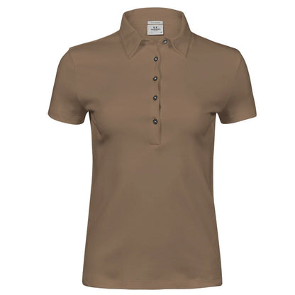 Wood - Front - Tee Jays Womens-Ladies Pima Cotton Interlock Stitching Polo Shirt