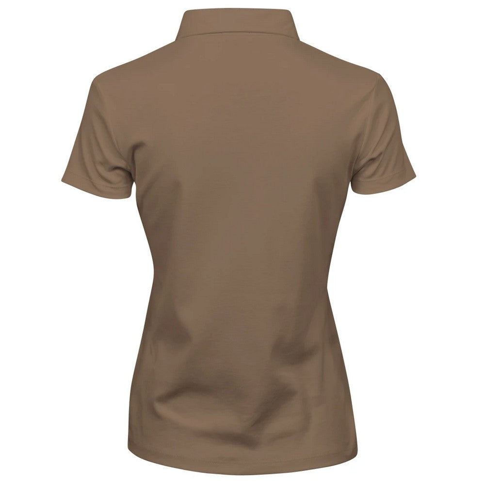 Wood - Back - Tee Jays Womens-Ladies Pima Cotton Interlock Stitching Polo Shirt