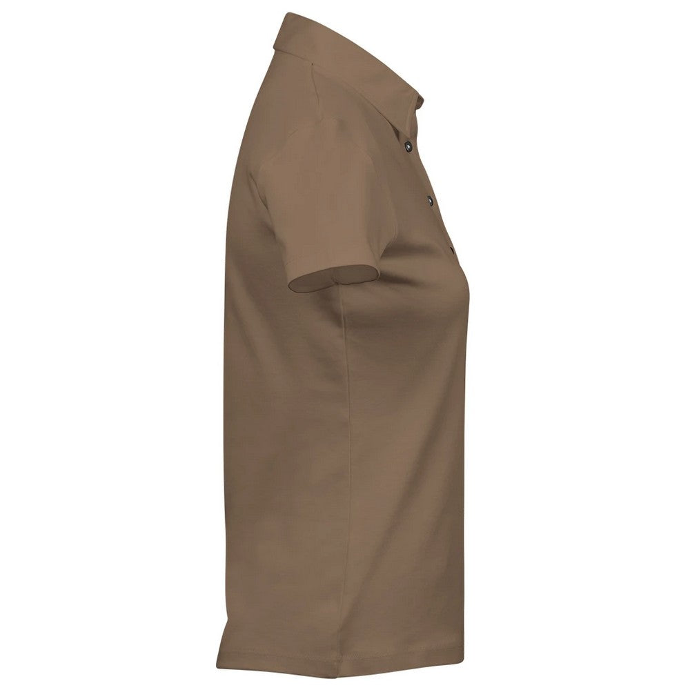 Wood - Side - Tee Jays Womens-Ladies Pima Cotton Interlock Stitching Polo Shirt